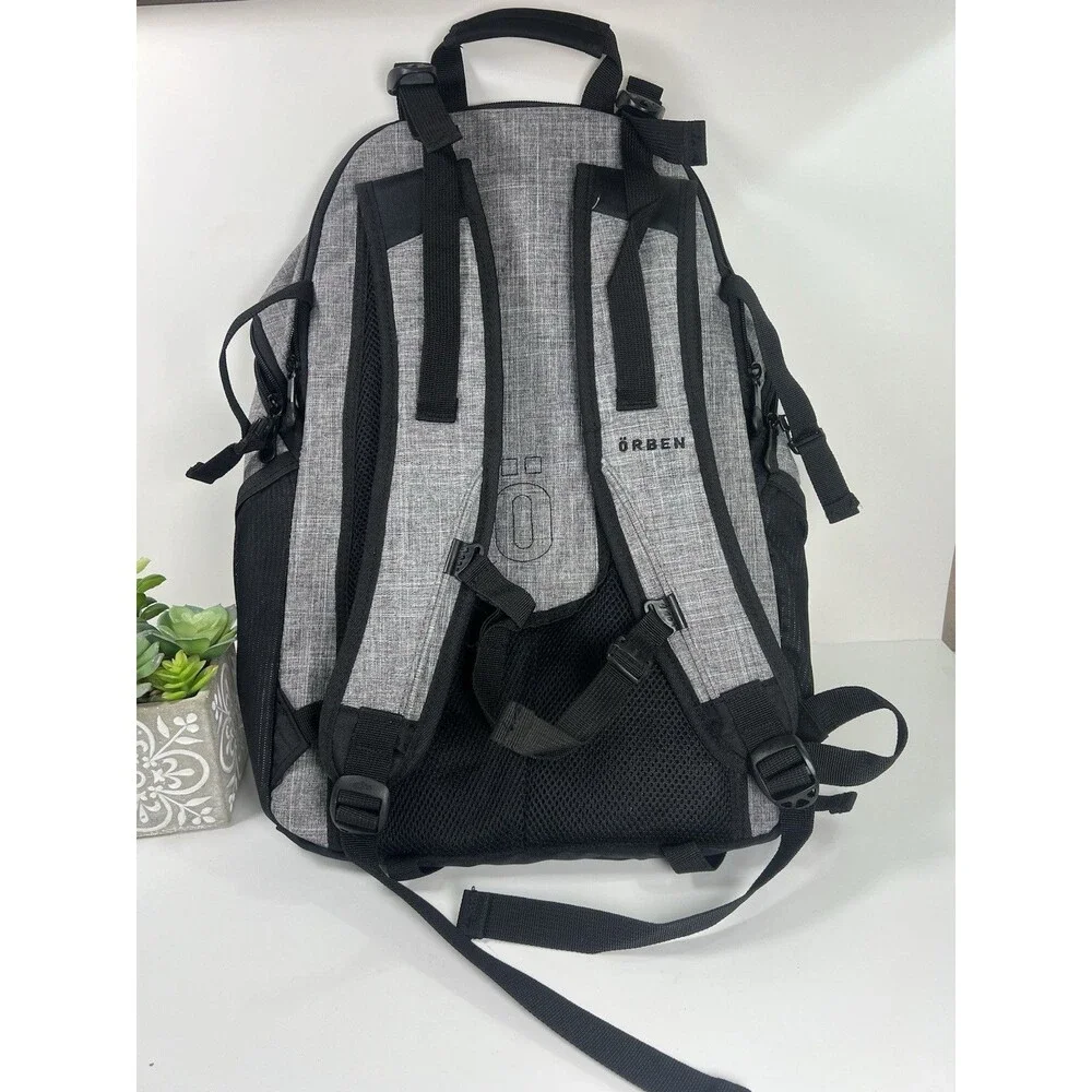 Orben Laptop Bag Backpack Style Black/Gray Versatile Day Pack School Bargain